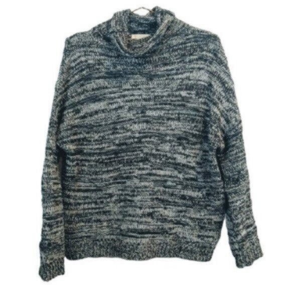 Christian Siriano Wool Blend Turtleneck Knit Sweater Heathered Gray - Picture 1 of 7
